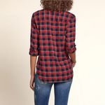 Hollister  VINTAGE Red Flannel Plaid Button-Up Top Photo 9