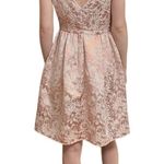 Rose Gold Floral V Neck Sleveless Mini Dress Size XS Photo 4