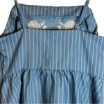 Harper  Heritage Francesca’s Blue White Embroidered Baby Doll Tank Size Small NWT Photo 6