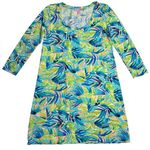 Lilly Pulitzer  Palm Blue Green Devon Dress Serenity Now Womens Small Photo 0