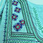 Super Cute Embroidered Dress with Ruffle Bottom Excellent Condition Green Photo 7