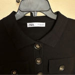 ZARA  Mini‎ Shirt Dress collar boxy oversized button size M Photo 5