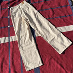 ZARA  cream white high waisted wide leg denim jeans
Women’s USA 4 Photo 2