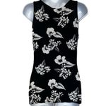 White House | Black Market Black & White Floral Ruffle Tiered Top EUC Size Small Photo 6