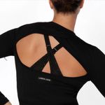 Lorna Jane  open back Black Long Sleeve active Women's Top Photo 2