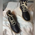 Nautica Boots Womens Size 9 Faylene Combat Blue Faux Leather Lace Up Ankle Top Photo 4