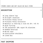 Princess Polly  Becca Long Sleeve Crop Top in Orange Curve Photo 8