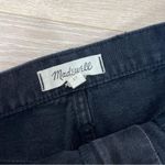 Madewell  Black Rigid Denim A-Line Mini Skirt Lunar Wash Cutout Edition Photo 11