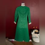 70s lace collar dress Green Photo 7