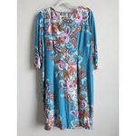 Bob Mackie Wearable Art Paisley Floral Midi Dress Women’s Size L Colorful Artsy Photo 3
