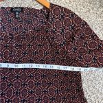 Jones New York 🦋  Red Orange Flowy Blouse Long Sleeve Medium Photo 5