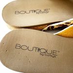 Boutique by Corkys Hazel Too Leopard Cheetah Wedge Doublestrap Slide Sandals 9 Brown Photo 6