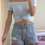 Me to We Pacsun Light Blue Striped Top Photo 0