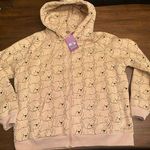 Brown bear kawaii oversized XL ZIP up hoodie cozy Photo 0