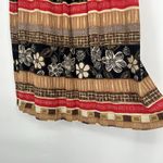 Alfred Dunner Vintage  Midi Skirt Boho Mixed Pattern Floral Brown Black Size 16 Photo 3