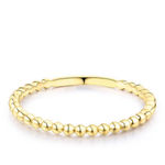 Boutique Dainty 14k Gold Plated S925 Stacking Bead‎ Ball Ring Size 5.5 Photo 2