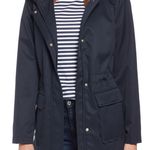 Kate Spade  Hooded Jacket Scalloped Pockets Navy XS Photo 0