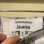 Reformation Women’s  Newsprint High Rise Straight Long Jeans Comic Photo 5