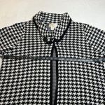Maurada Houndstooth Knit Open Front Cardigan Size 1X Modest Career Professional White Photo 6