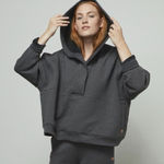 Lunya Restore Double Faced Pullover Hoodie Pima Cotton Oversized Grey Size XS/S Gray Photo 0