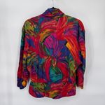 MA Studio Wrap Top Womens L/XL Multicolor Abstract Print Vintage 90s Art to Wear Red Size L Photo 5