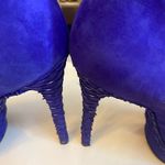 Brian Atwood PURPLE FONTANNE STILETTO PLATFORM SUEDE PUMPS SIZE 7 Photo 4