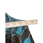 Maggie Barnes Dramatic Teal Black Sheer Lined Sleeveless Beaded V Photo 8