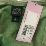 Wild Fable  Mini Dress Metallic Bodycon Long Sleeve Cutout Stretch Green L Photo 3