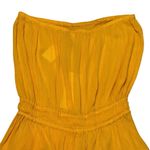 Elan Woven Yellow Marigold Strapless Romper Medium NWT EBW-RG7236 Rayon Boho Photo 6