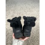 UGG  Arielle Bailey Fur Bow Short Boots black winter sheepskin furry women’s 7 Photo 4