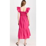 Anthropologie  o.p.t Tuscany Dress Size Medium Magenta Cotton Midi Photo 1