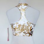 Lilly Pulitzer Luxletic Lindsay Sports Bra Shoreline Gold Foil Womens Size Small Photo 8