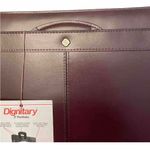 Samsonite Dignitary 3” Document Portfolio Burgundy Genuine Leather 1986 Vintage Brown Photo 5