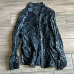 EXPRESS  semi sheer button front shirt Photo 0