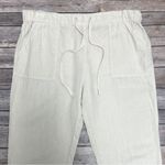 Joie  Ivory Woven Linen Stuva Elastic Waistband Lightweight Joggers *RUNS LOOSE* Photo 1