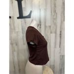 Eye Candy Brown v neck top Photo 6