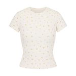 SKIMS  Cotton Rib T-Shirt in Marigold Rosebud Print - XS Photo 4