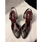 Prada Vintage Heels Size 38 Tan Brown Copper Metallic Leather. Photo 1