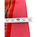 Talbots Woman 2X Merino Wool Sweater V-Neck Pink Red Striped Fair Isle Knit Photo 7