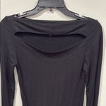 joe's jeans Black Fitted Long Sleeve Cut Out Top Size Small EUC Photo 2