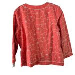 Rafael‎ Woman Coral Floral Linen Blend Open Front Blazer Jacket 22 Orange Size undefined Photo 8