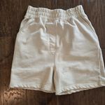 Nasty Gal  Knit Shorts Womens Size 4 PullOn Ivory Beige Drawstring Photo 1