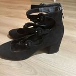 Charles by Charles David Charles by Charles Black Suede Triple Strap Mary Jane Block Heel Shoes 7.5‎ Photo 4