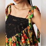 Free People  Bali Moroccan Flowers Black Colorful Tie Photo 1