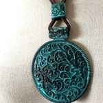 Boho Patina Verdigris Statement Pendant Necklace Photo 1