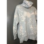 Aerie Sweatshirt Womens XS Gray Bleach Tie Dye Cowl Neck Fleece Pullover Lounge Photo 1