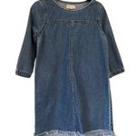 Madewell  Denim Frayed Step-Hem Dress Cascade Wash Blue, Sz S Photo 3