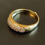 Cute Austrian crystal gold plated ring size 7.5 Photo 2