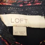 Loft Floral Clip Tiered Button Puff Sleeve Fall Floral Dress Size Medium Tall Photo 4