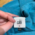 CAbi Blue V Neck Long Sleeve Hoodie Pocket Sweater Womens Size Medium Cozy Warm Photo 6